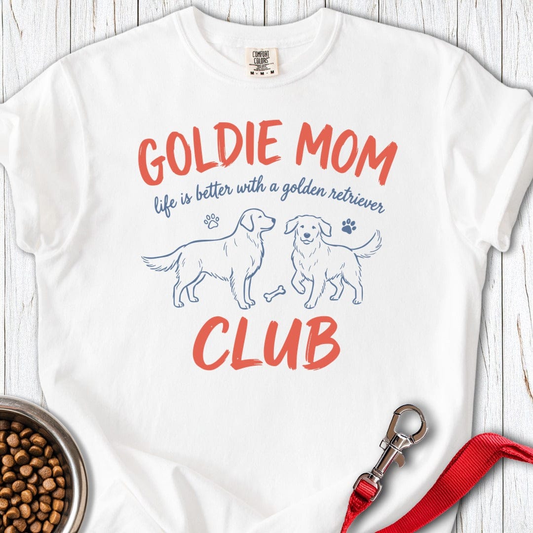 Goldie Mom Club Premium Tee White