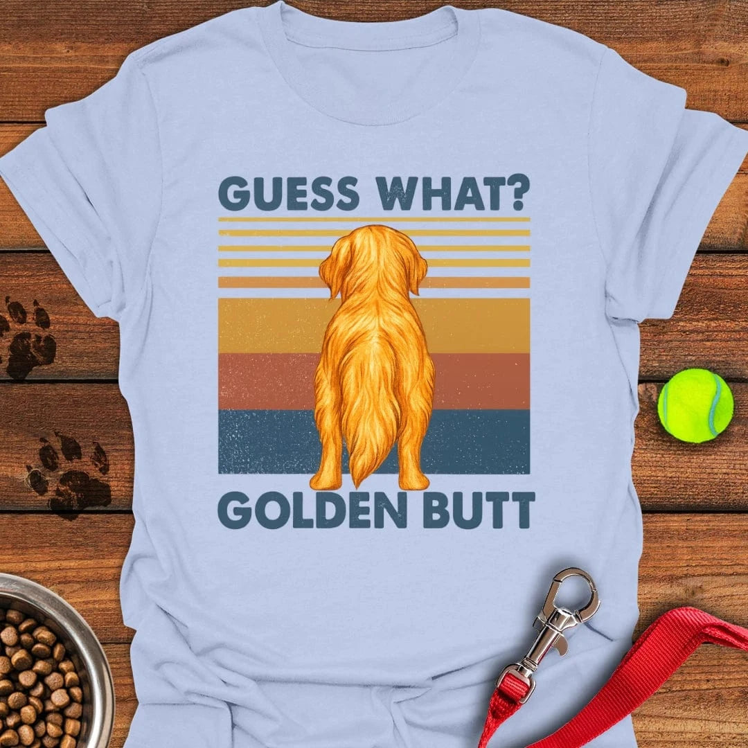 Guess What Golden Retriever T-Shirt Light Blue