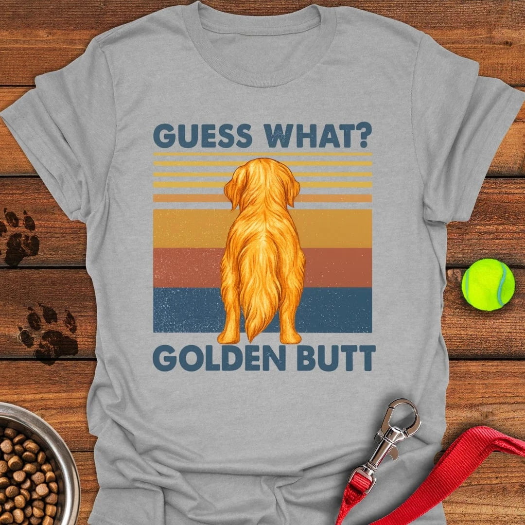 Guess What Golden Retriever T-Shirt Sport Grey