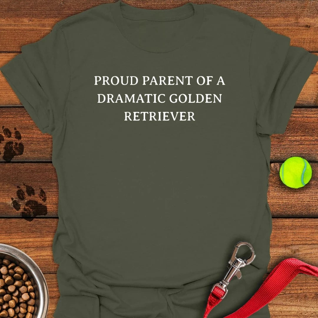 Golden Retriever Parent T-Shirt Military Green