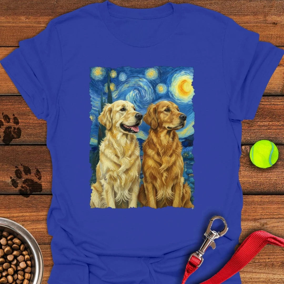 Golden Retriever Starry Night T-Shirt