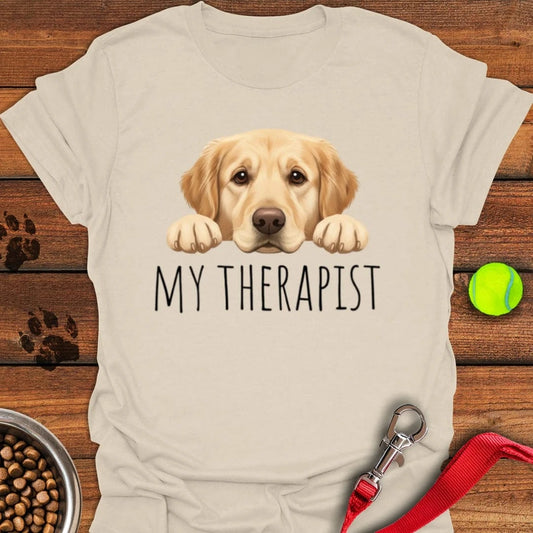 My Therapist Golden Retriever T-Shirt Natural