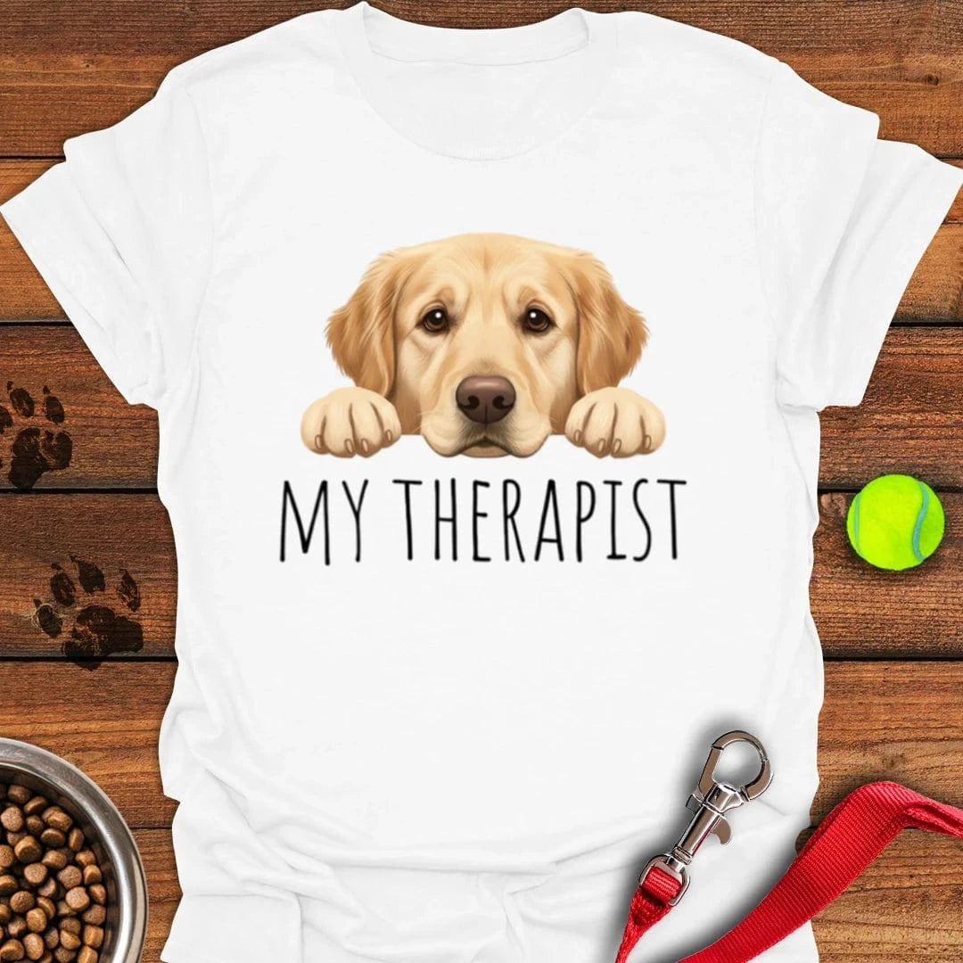 My Therapist Golden Retriever T-Shirt White