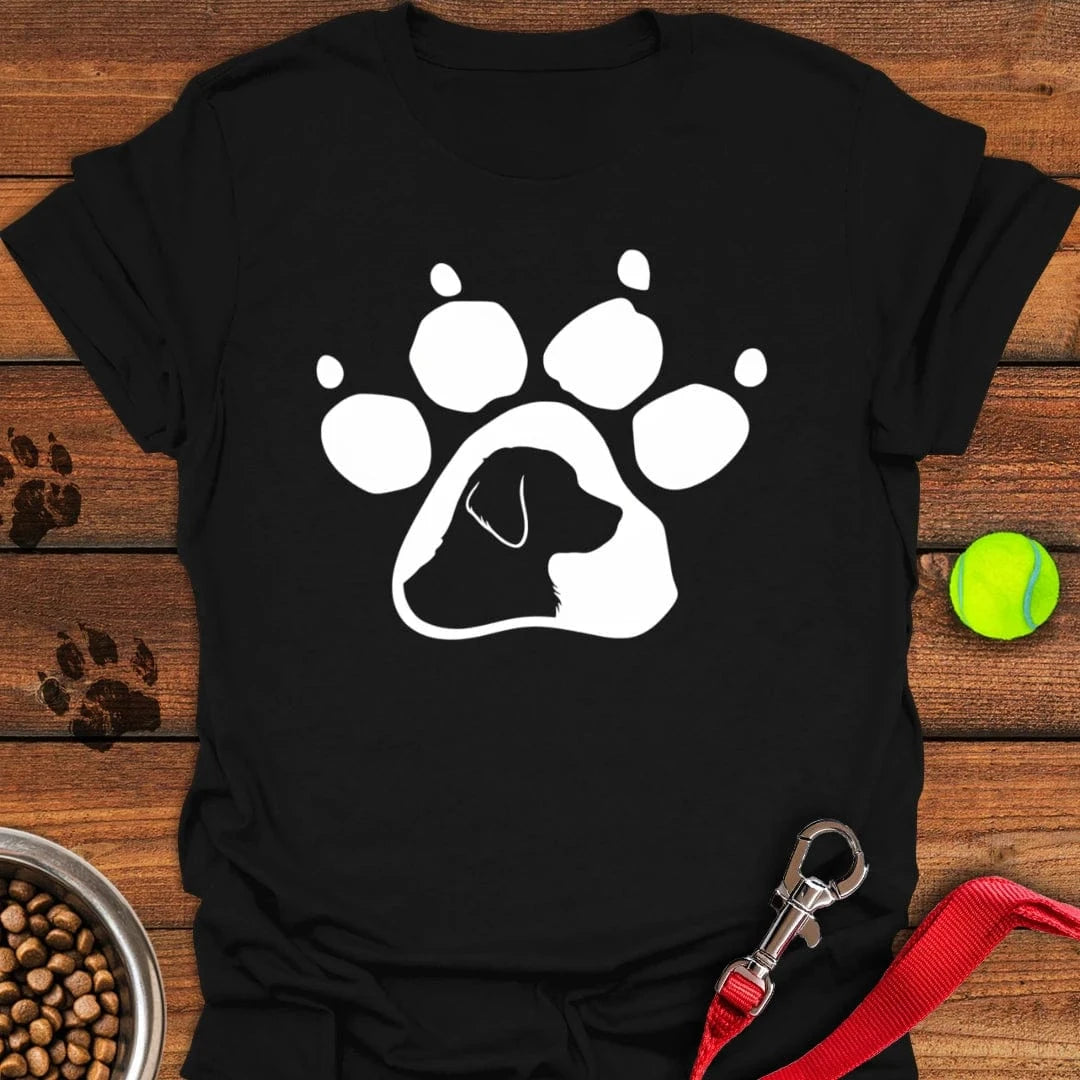 Golden Retriever Paw T-Shirt Black