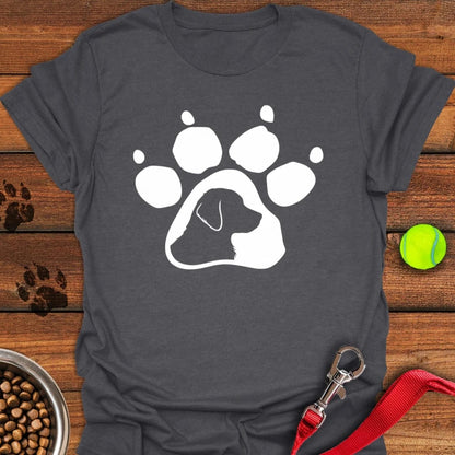 Golden Retriever Paw T-Shirt Dark Heather