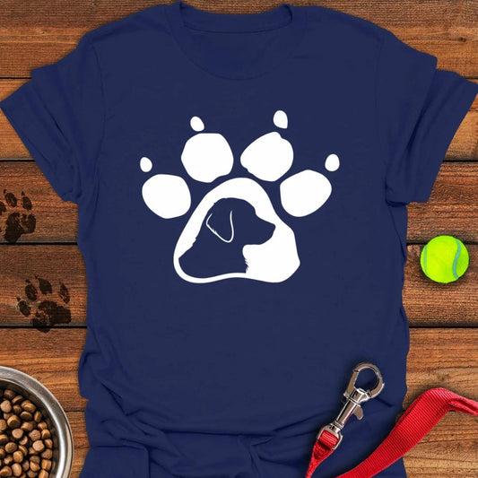Golden Retriever Paw T-Shirt Navy