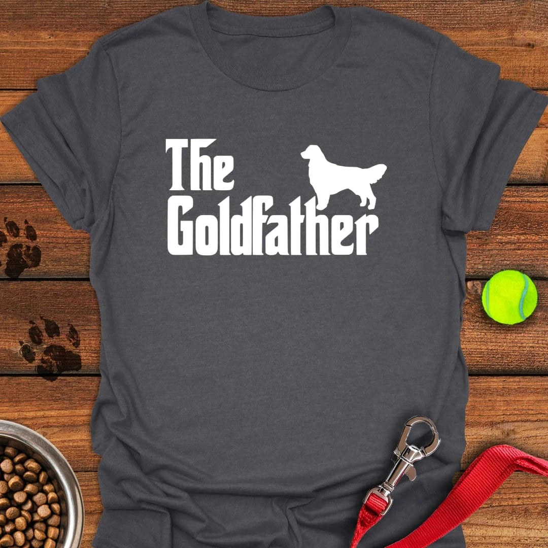 The Goldfather Golden Retriever T-Shirt Dark Heather