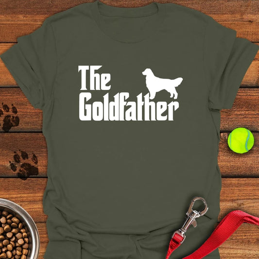 The Goldfather Golden Retriever T-Shirt Military Green