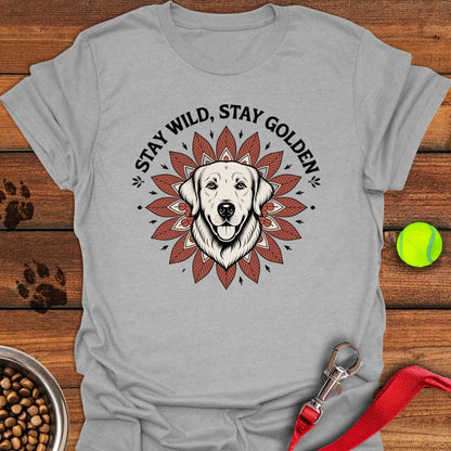 Golden Retriever Flower T-Shirt
