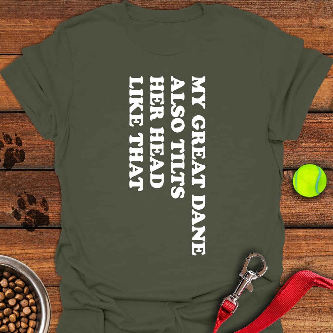 Great Dane Tilt Her Head Military Green