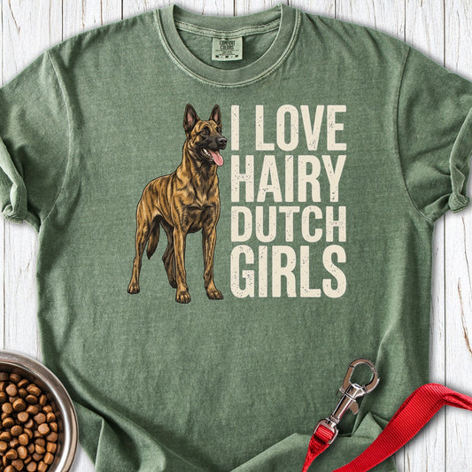 Hairy Dutch Shepherd Premium Tee Moss