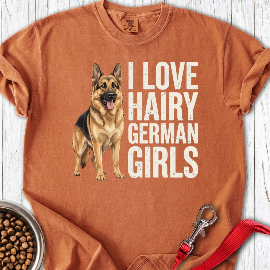 Hairy German Shepherd Premium Tee Yam