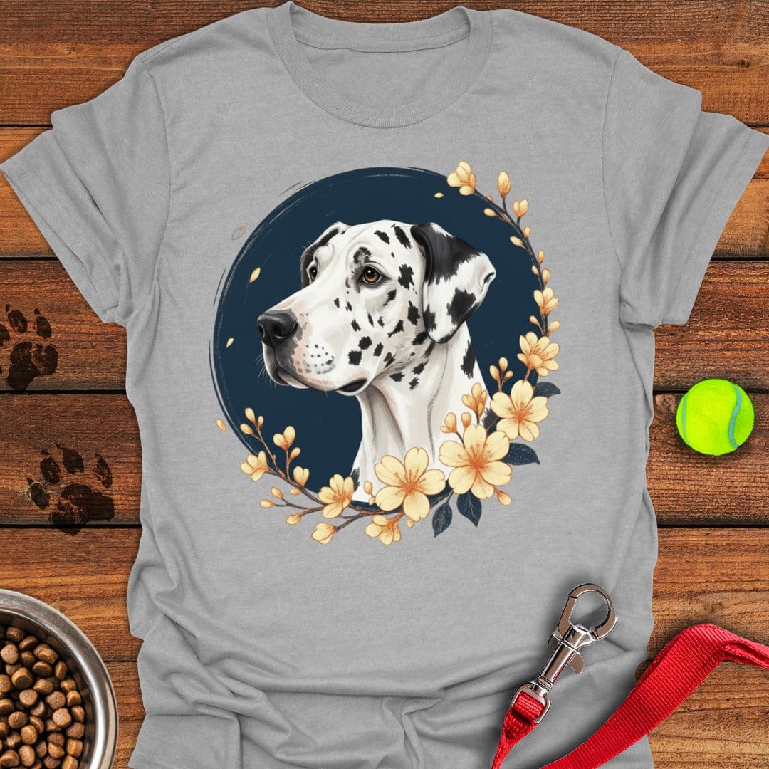 Harlequin Great Dane Flowers Sport Grey