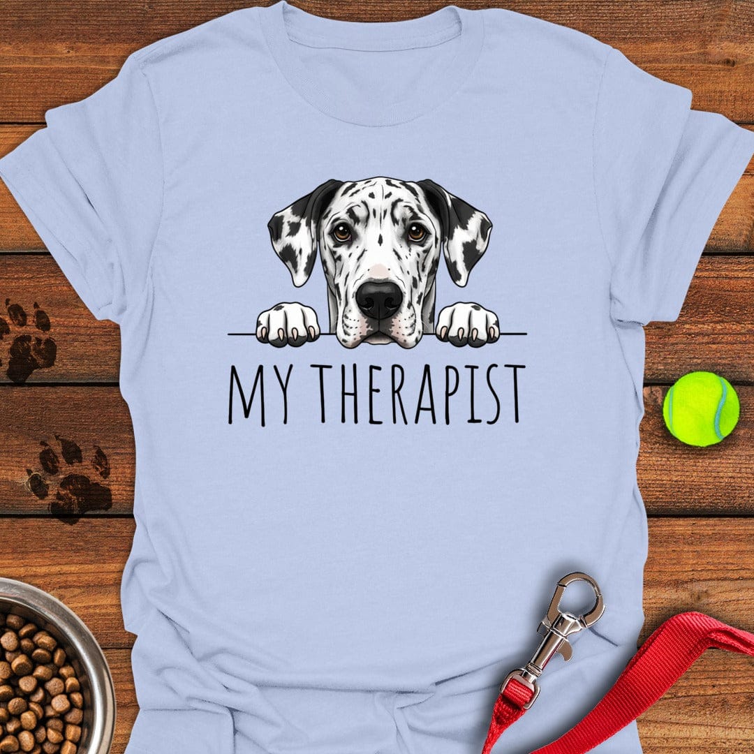 Harlequin Great Dane My Therapist Light Blue