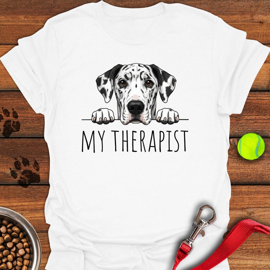 Harlequin Great Dane My Therapist White