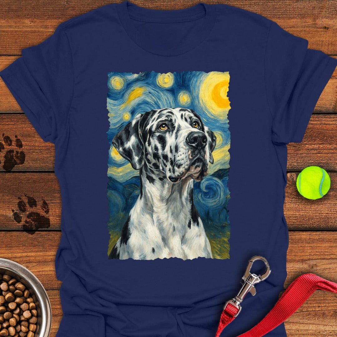 Harlequin Great Dane Van Gogh Navy