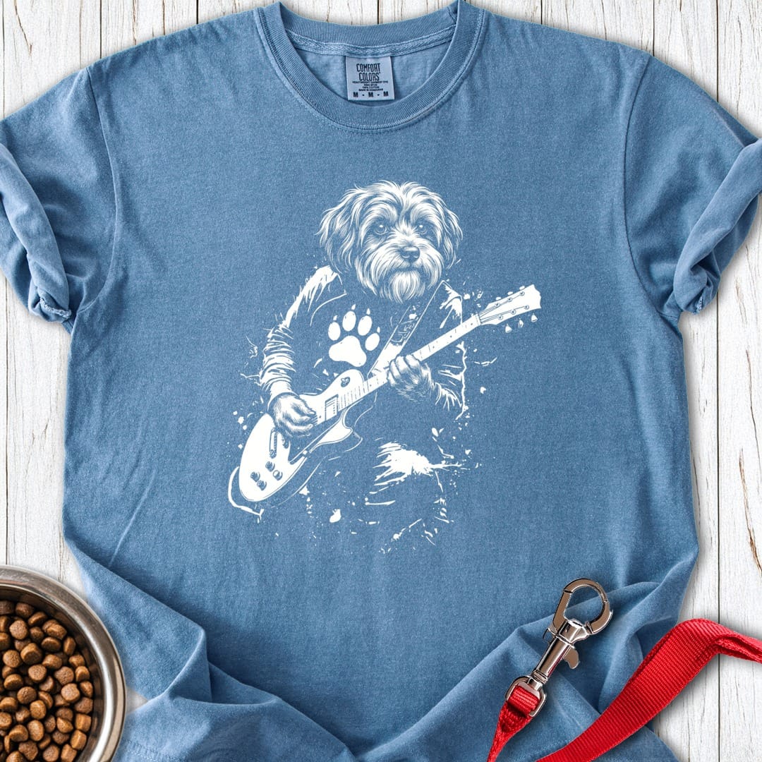 Havanese Guitar Premium Tee Blue Jean
