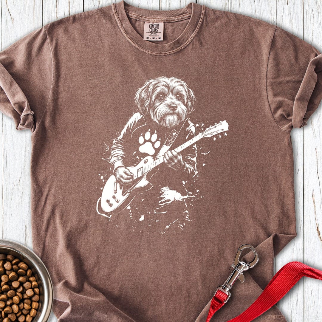 Havanese Guitar Premium Tee Espresso