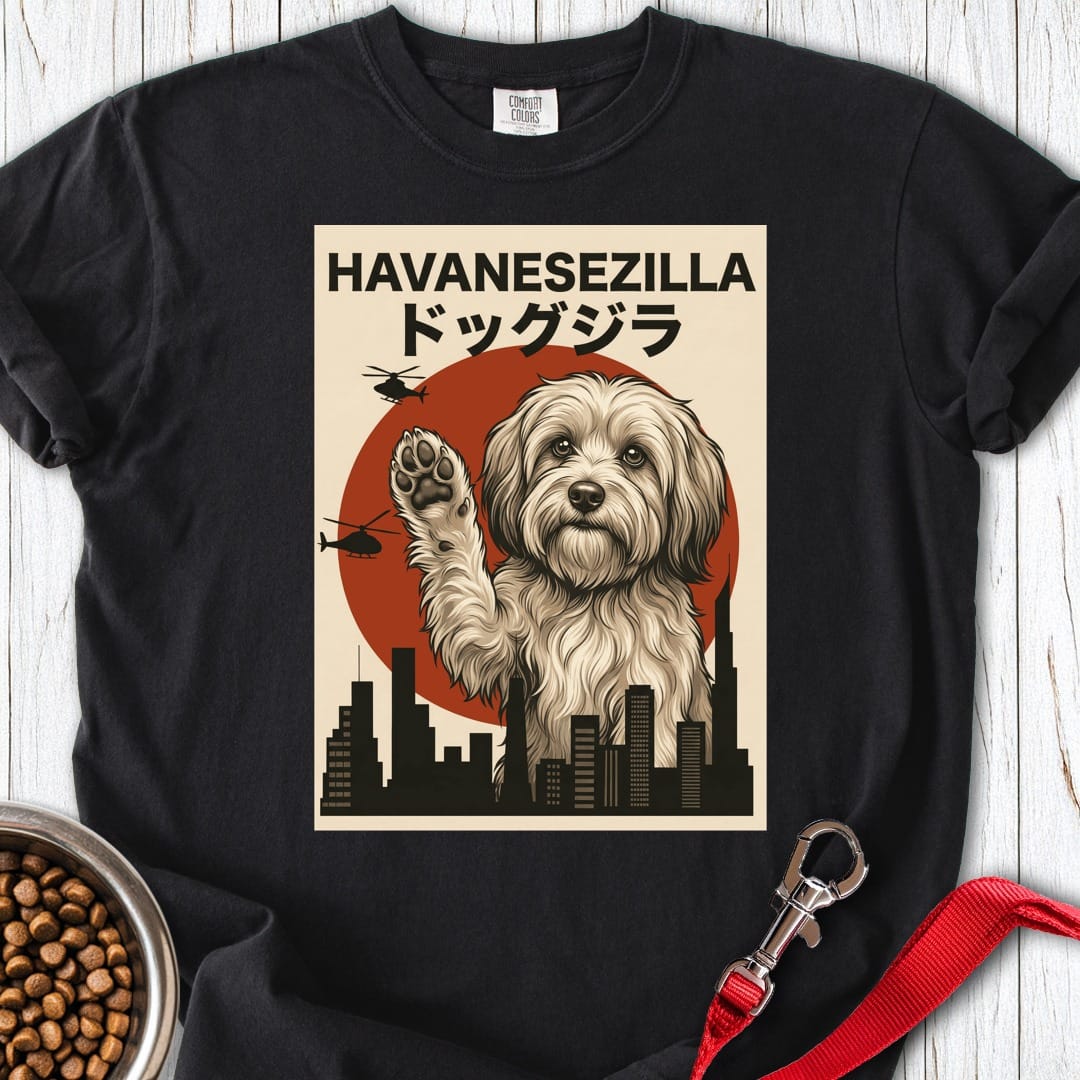 Havanesezilla Havanese Premium Tee Black