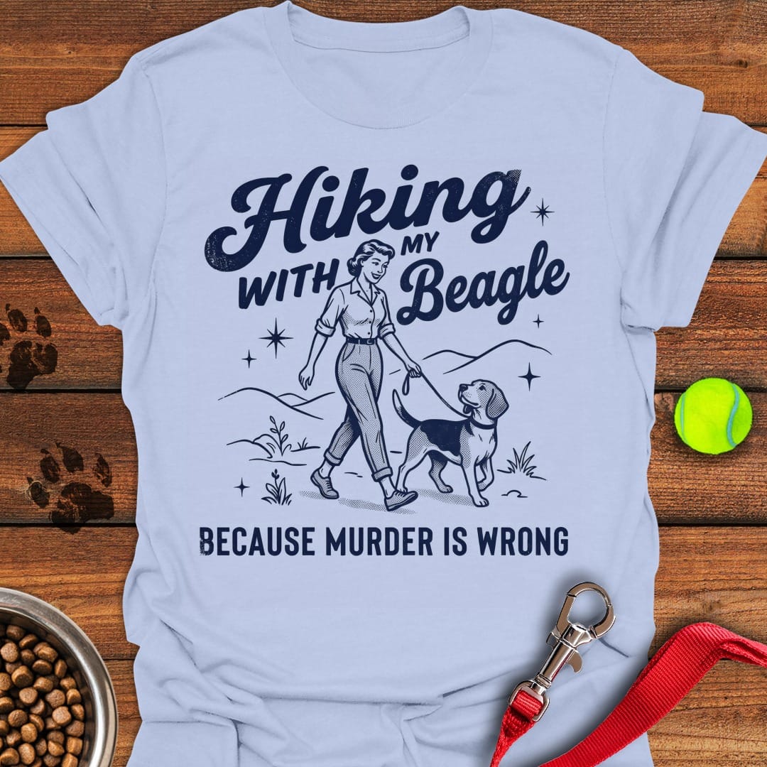 Hiking With My Beagle Light Blue