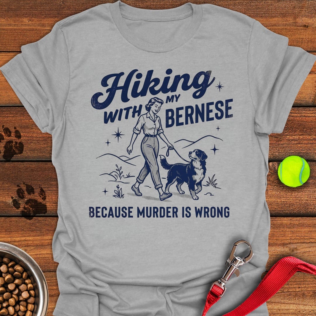Hiking With My Bernese Mountain Dog Sport Grey