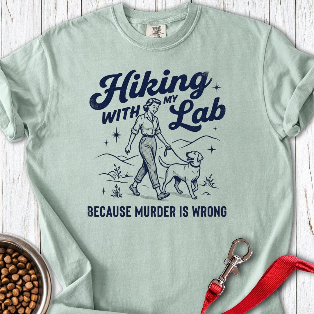 Hiking With My Lab Premium Tee Bay