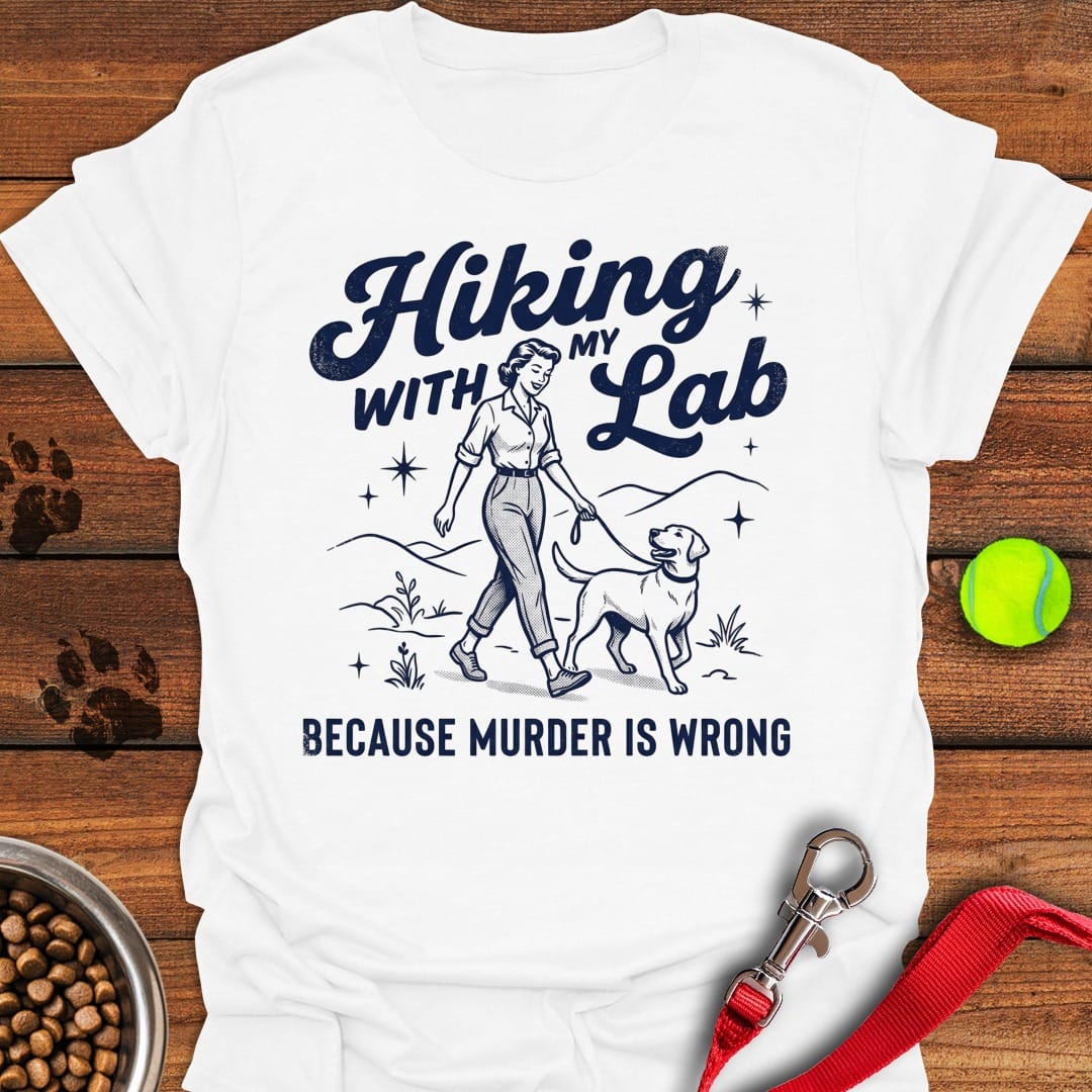 Hiking With My Lab White