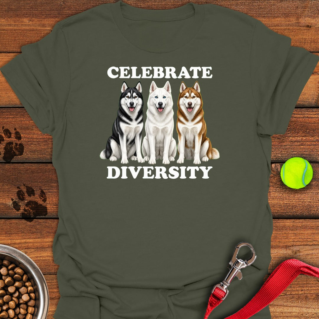 Huskies Celebrate Diversity Military Green