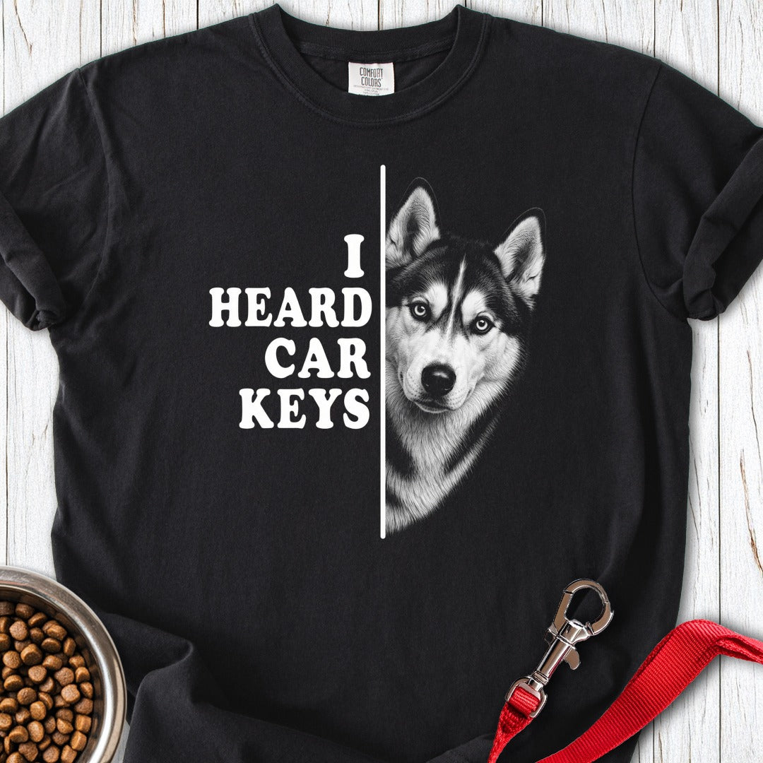 Husky Car Keys Premium Tee Black