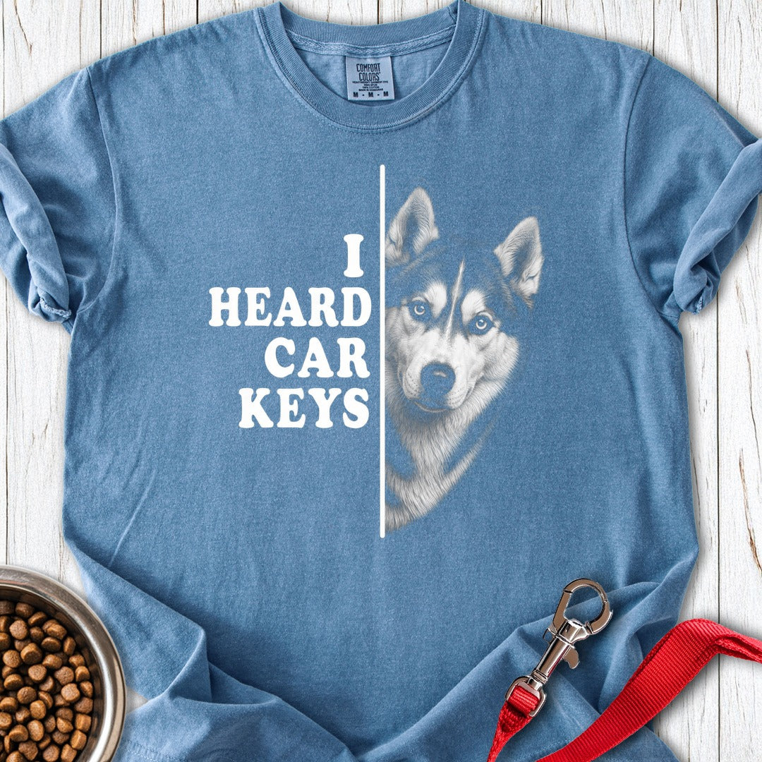 Husky Car Keys Premium Tee Blue Jean