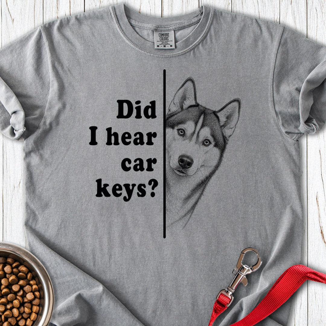 Husky Car Keys Premium Tee Grey