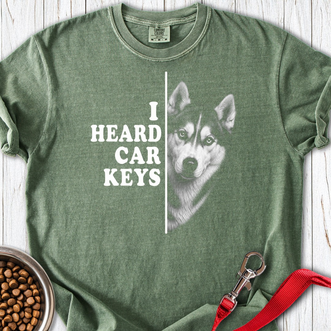 Husky Car Keys Premium Tee Moss