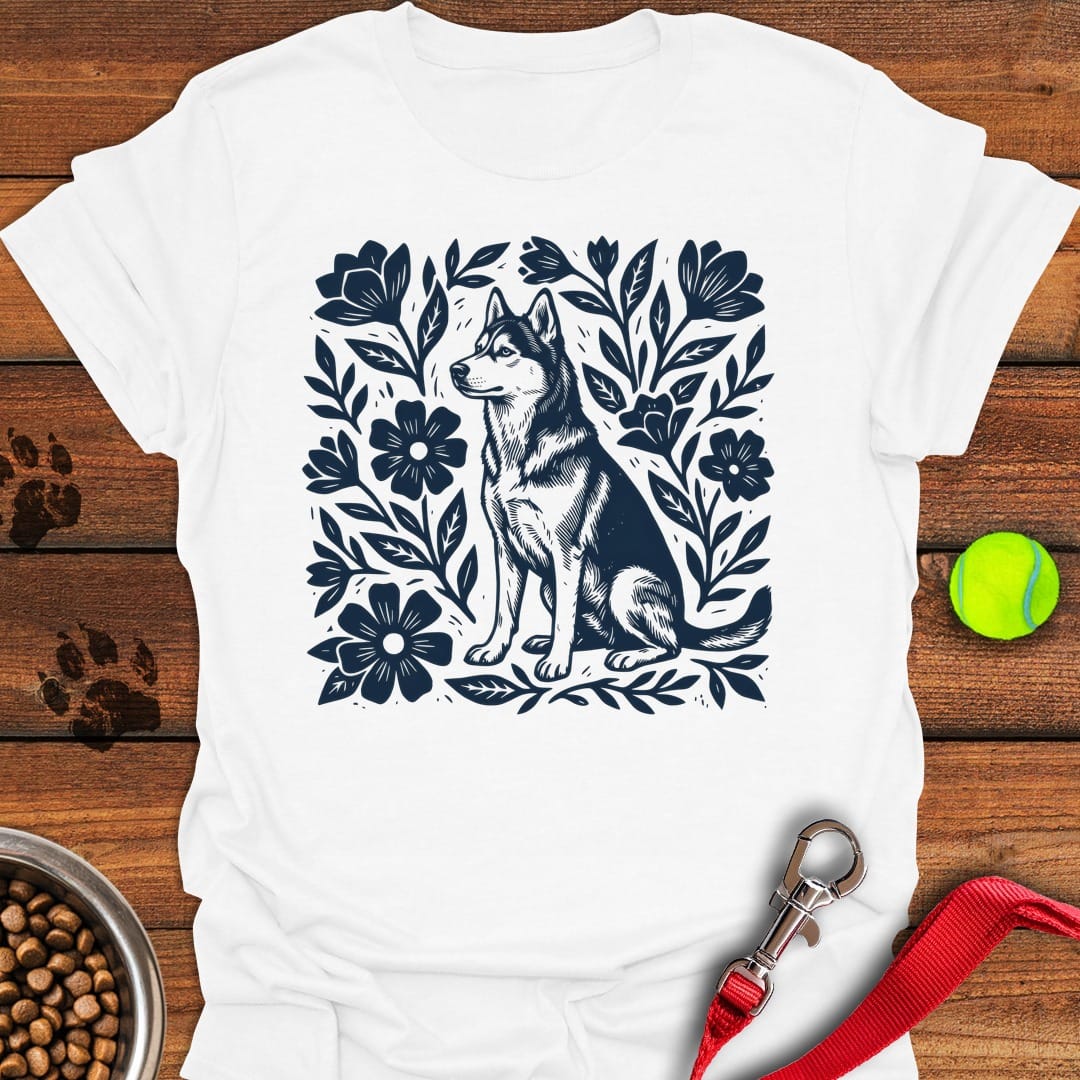 Husky Linocut White