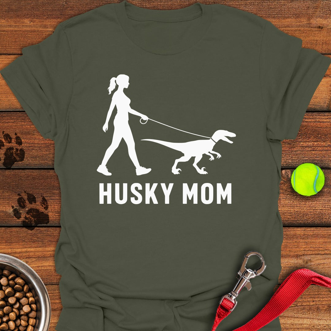 Husky Mom Velociraptor Military Green