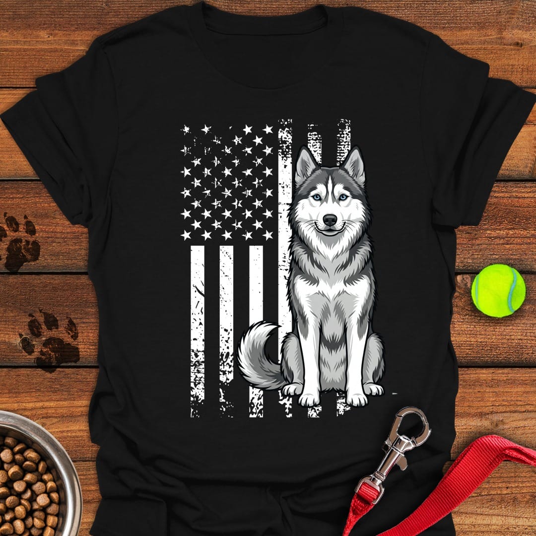 Husky USA Flag Black