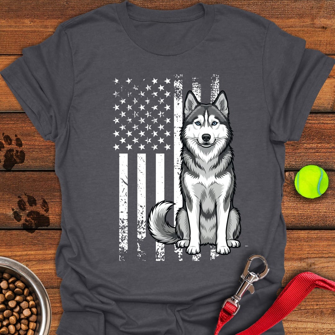 Husky USA Flag Dark Heather