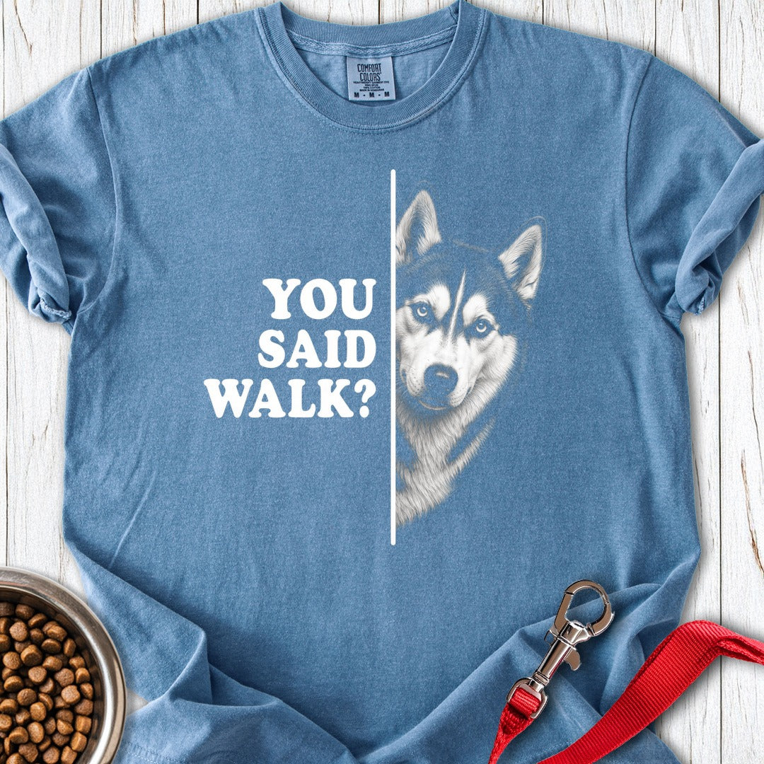 Husky Walk Premium Tee Blue Jean