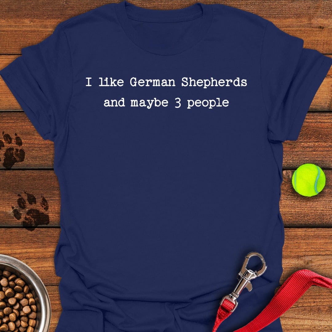 I Like German Shepherds Navy