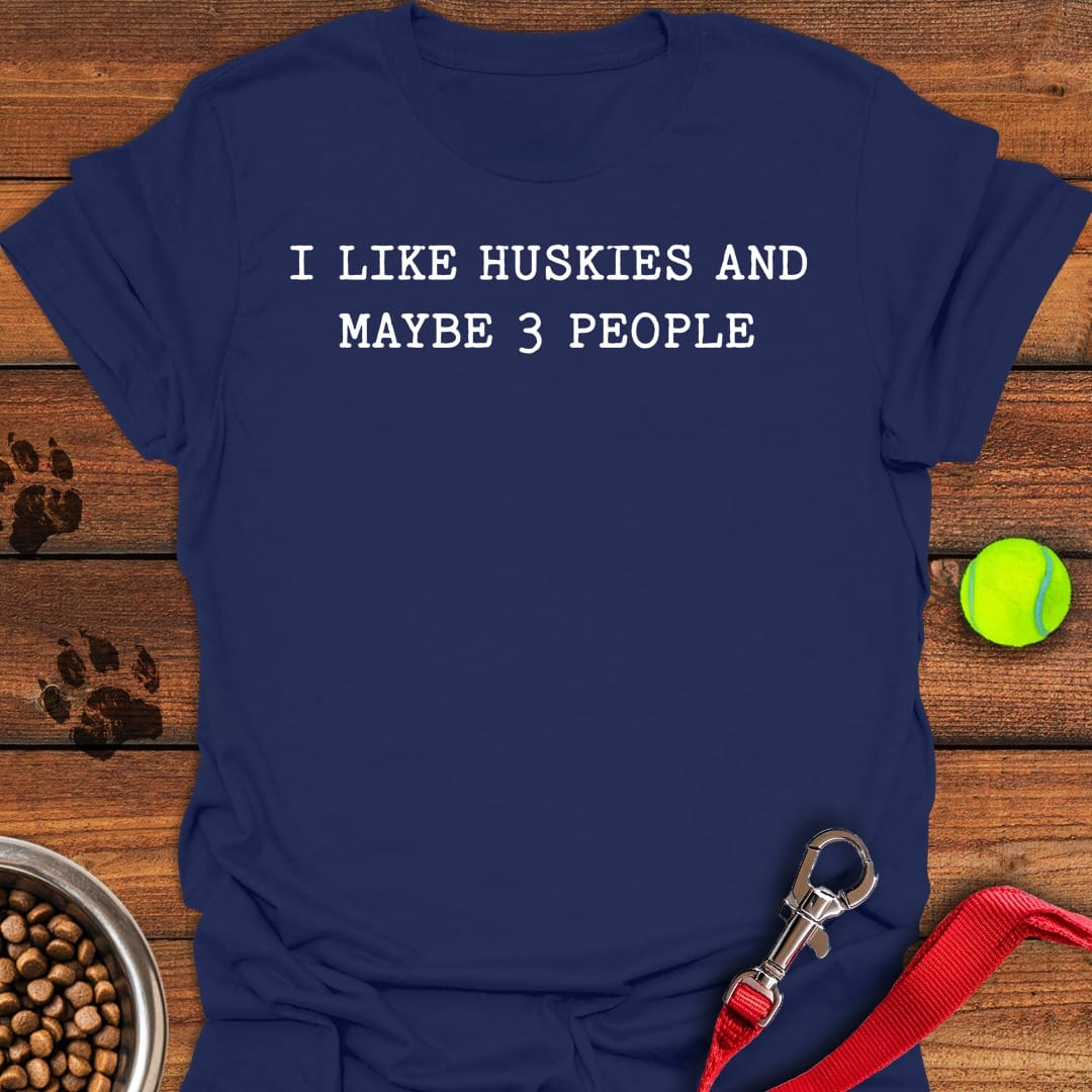 I Like Huskies Navy