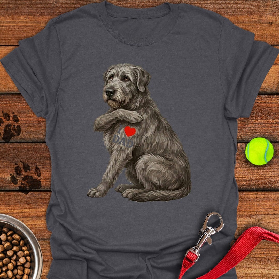 I Love Dad Irish Wolfhound Dark Heather