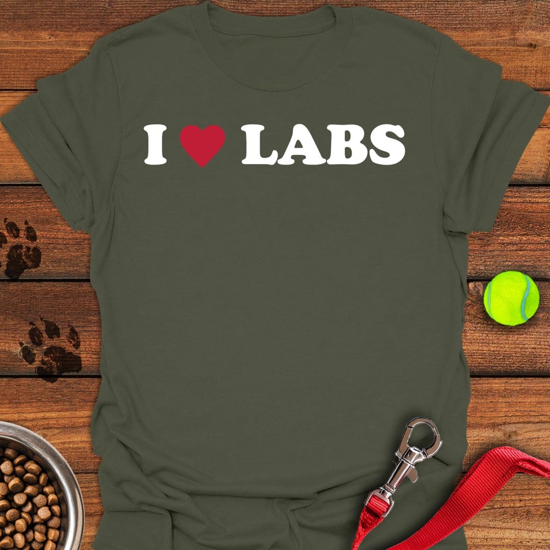 I Love Labs Military Green