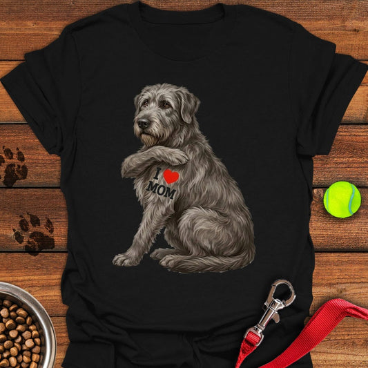 I Love Mom Irish Wolfhound Black