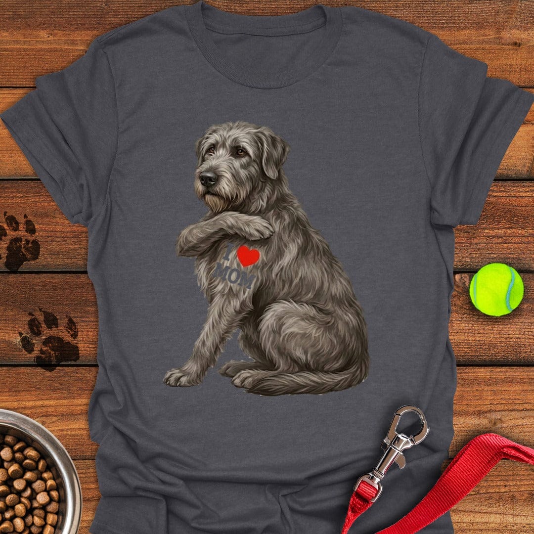 I Love Mom Irish Wolfhound Dark Heather