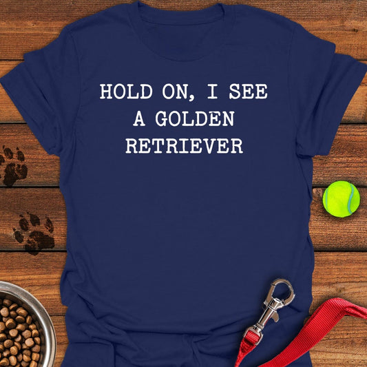 I See a Golden Retriever T-Shirt Navy