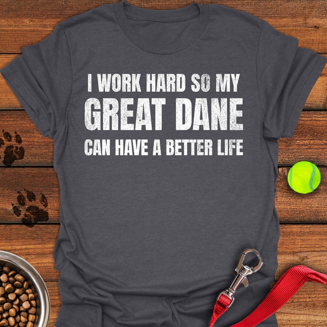 I Work Hard Great Dane Dark Heather