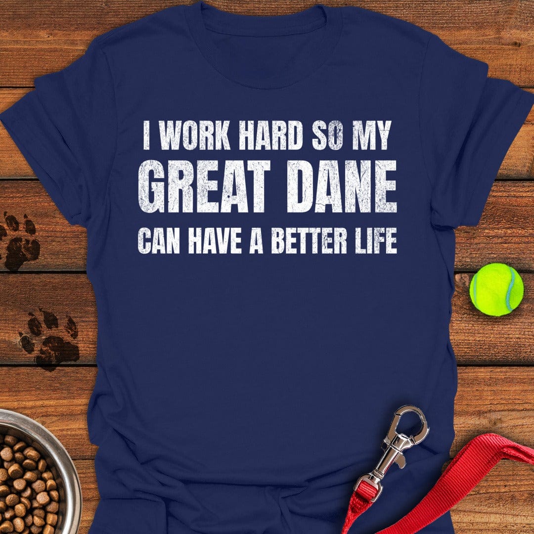 I Work Hard Great Dane Navy