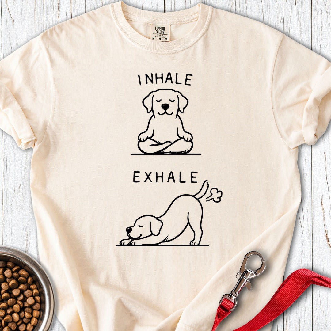 Inhale Exhale Labrador Premium Tee Ivory