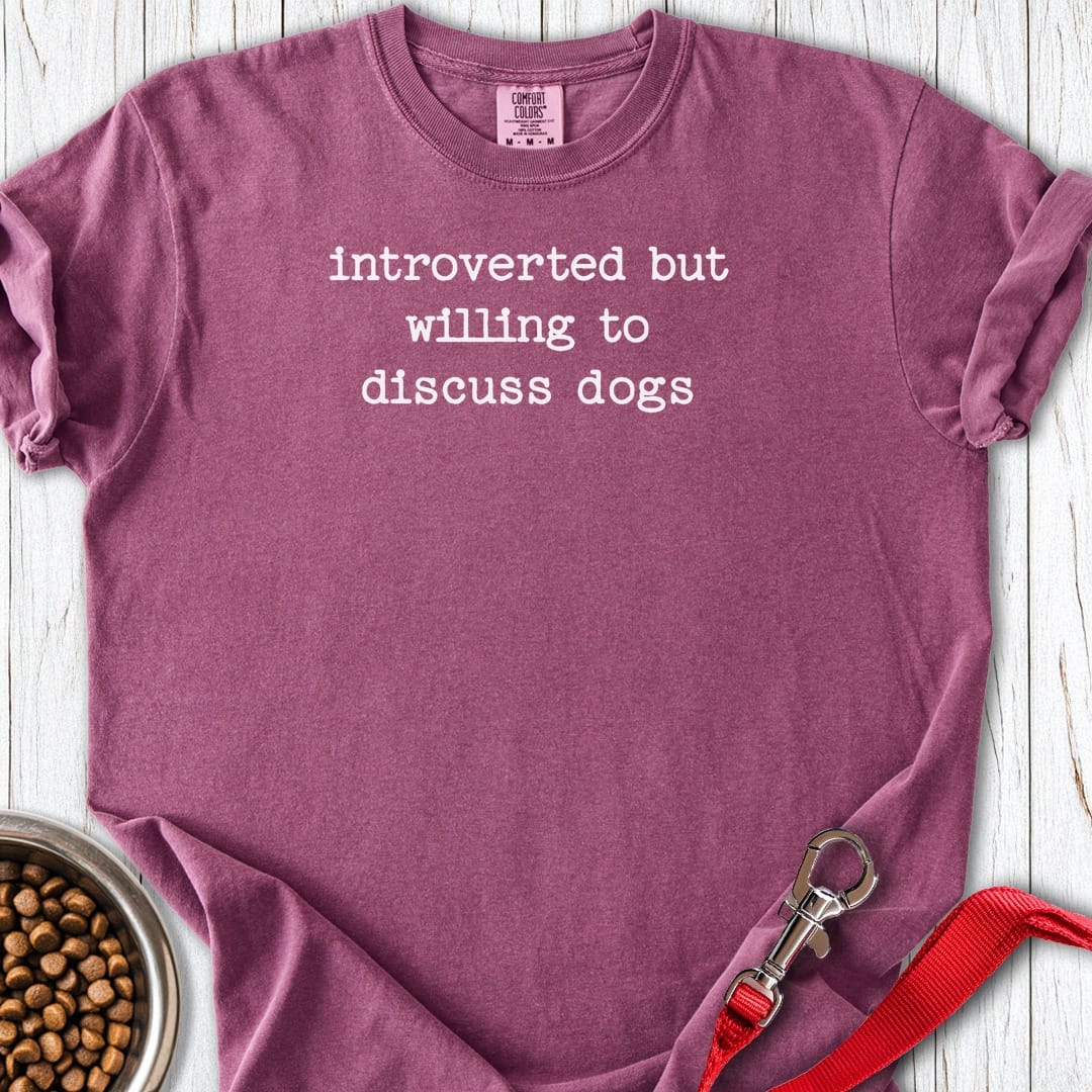 Introverted Dog Lover Premium Tee Berry