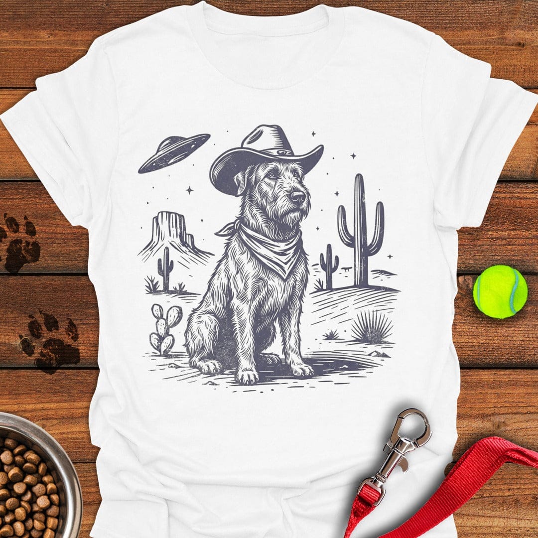 Irish Wolfhound Cowboy White