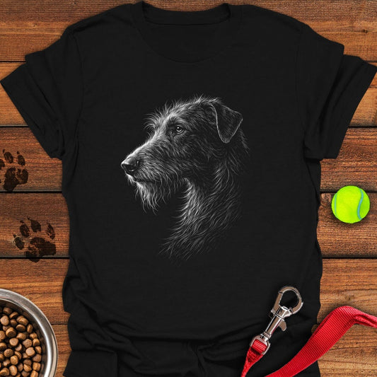 Irish Wolfhound Portrait Black